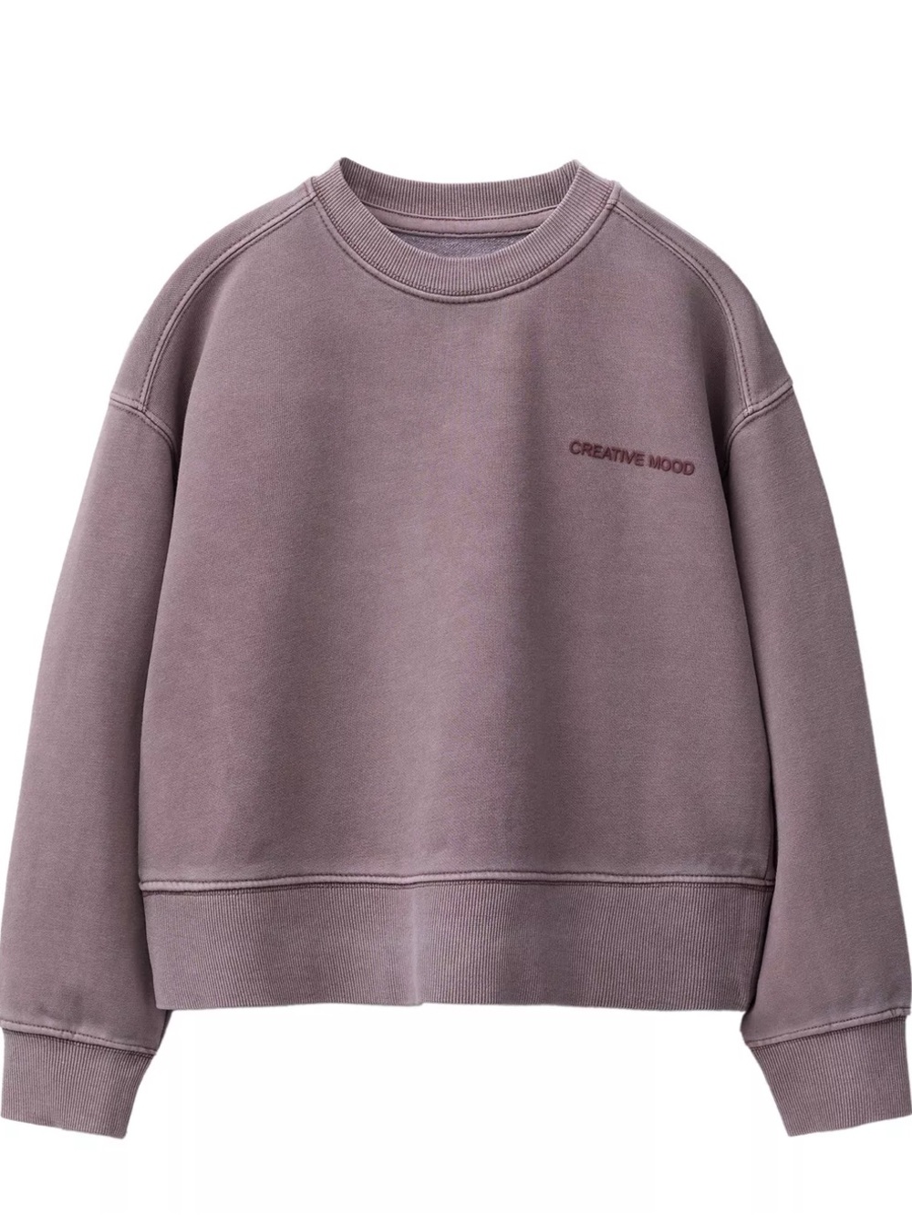 Zara Girls Washed Effect Plum Sweatshirt 11-12yrs
